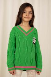 Mini Rodini pulover de bumbac pentru copii culoarea verde, light 9BYX-SWK00C_77X