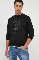 KARL LAGERFELD bluza barbati, culoarea negru, cu imprimeu 9BYX-BLM115_99X