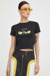 Resume Résumé tricou din bumbac culoarea negru 9BYX-TSD0ZZ_99X