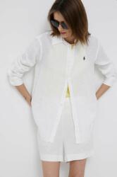 Ralph Lauren cămașă de in culoarea alb, cu guler clasic, regular 211920516 PPYX-KDD0K8_00X