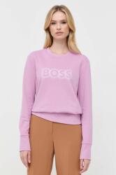 Boss Orange hanorac de bumbac BOSS ORANGE femei, culoarea roz, cu imprimeu 9BYX-BLD0OC_30X