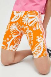 adidas pantaloni scurti Farm femei, culoarea portocaliu, modelator, high waist 9BYX-SZD02G_22X