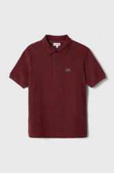 Lacoste tricouri polo din bumbac pentru copii culoarea bordo, neted PPY8-POB01E_83X