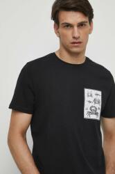 Medicine tricou barbati, culoarea negru, cu imprimeu ZPYX-TSMB24_99X