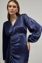 ANSWEAR rochie culoarea albastru marin, midi, mulata BMYX-SUD0BK_59X