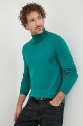 HUGO BOSS pulover de lână bărbați, culoarea verde, light, cu guler 50468262 9BYY-SWM0C8_77X