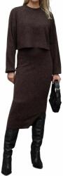AllSaints rochie si pulover MARGOT culoarea maro, midi, drept 9BYX-SUD1R1_88X