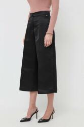 Twinset pantaloni femei, culoarea negru, fason culottes, high waist 9BYX-SPD0H1_99X