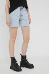 Answear Lab pantaloni scurti jeans femei, neted, high waist BBYY-SZD051_55X
