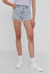 Answear Lab Pantaloni scurți jeans femei, material neted, high waist BMY8-SZD03N_55X