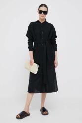 GAP rochie din in culoarea negru, midi, oversize PPYX-SUD213_99X