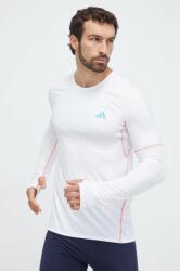Adidas longsleeve pentru alergare Adizero culoarea alb, cu imprimeu 9BYX-BUM01G_00X