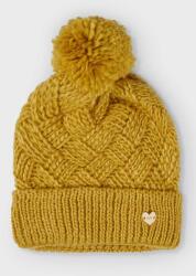 Mayoral caciula din lana pentru copii culoarea galben, de lana, din tricot gros 9BYX-CAG00W_18X