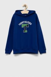 Tommy Hilfiger bluza copii culoarea albastru marin, cu glugă, cu imprimeu 9BYX-BLB017_59X