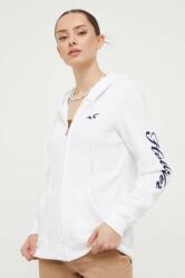 Hollister Co Hollister Co. bluza femei, culoarea alb, cu glugă, cu imprimeu 9BYX-BLD03F_00X