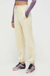 adidas by Stella McCartney pantaloni de trening culoarea galben, neted 9BYX-SPD0B2_10X