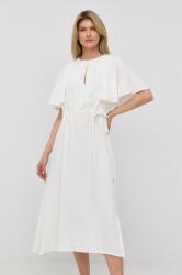 Liviana Conti rochie culoarea alb, midi, oversize MPYY-SUD03H_00X