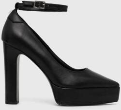 Karl Lagerfeld pantofi de piele SOIREE PLATFORM culoarea negru, cu toc drept, KL31710 9BYX-OBD3A0_99X