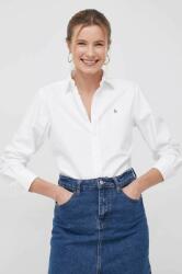 Ralph Lauren cămașă din bumbac femei, culoarea alb, cu guler clasic, regular 211891377 PPYX-KDD040_00X