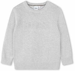 HUGO BOSS pulover de bumbac pentru copii culoarea gri, light 9BYX-SWK00I_90X