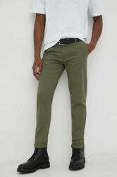Levi's pantaloni barbati, culoarea verde, cu fason chinos PPYX-SPM0B0_78X