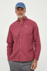 Pepe Jeans camasa din bumbac Fabio barbati, culoarea roz, cu guler button-down, regular 9BYX-KDM04F_34X