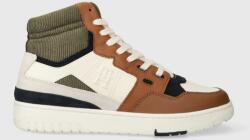 Tommy Hilfiger sneakers TH BASKET BETTER MIDCUT LTH MIX culoarea maro, FM0FM04793 9BYX-OBM1PJ_88X