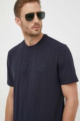 Guess tricou barbati, culoarea albastru marin, cu imprimeu 9BYX-TSM147_59X