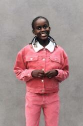 Levi's geaca de blugi pentru copii culoarea roz 9BYX-KUG09J_30X
