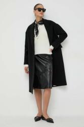 Beatrice .b palton de lana culoarea negru, de tranzitie, oversize MBYX-KPD015_99X (23FA2546SOLID)