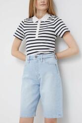 Calvin Klein pantaloni scurti jeans femei, neted, high waist PPYX-SZD00B_55J