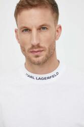 Karl Lagerfeld tricou din bumbac culoarea alb, cu imprimeu PPYX-TSM325_00X