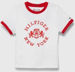 Tommy Hilfiger tricou de bumbac pentru copii culoarea alb 9BYX-TSG043_00X