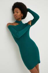 ANSWEAR rochie culoarea verde, mini, mulata BMYY-SUD0A5_77X