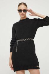 Superdry rochie culoarea negru, mini, drept 9BYX-SUD1BC_99X