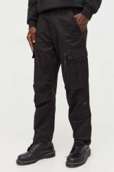 G-Star RAW pantaloni de bumbac culoarea negru, drept 9BYX-SPM0DJ_99X