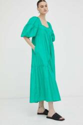 Gestuz rochie culoarea verde, midi, oversize PPYX-SUD2Y5_67X