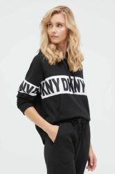 DKNY bluza pijama femei, culoarea negru 9BYX-BID06C_99X