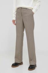 DKNY pantaloni femei, culoarea bej, drept, high waist 9BYX-SPD0UT_80X