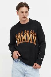Tommy Hilfiger pulover barbati, culoarea negru, călduros 9BYX-SWM0E8_99X