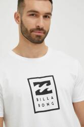 Billabong tricou din bumbac culoarea alb, cu imprimeu PPYY-TSM2KD_00X
