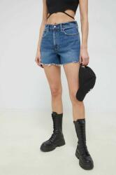 Abercrombie & Fitch pantaloni scurti jeans femei, neted, high waist PPYX-SZD04D_55J