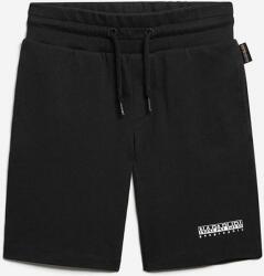 Napapijri pantaloni scurți din bumbac pentru copii culoarea negru, neted, talie reglabila 99KK-SZK00I_99X