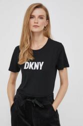 DKNY tricou din bumbac culoarea negru 9BYK-TSD0YW_99B