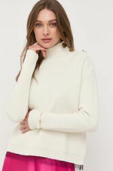 Valentino pulover din amestec de lana femei, culoarea bej, cu guler 9BYX-BLD0EU_01X