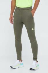 adidas Performance pantaloni de antrenament Train Essentials Seasonal culoarea verde, cu imprimeu 9BYX-SPM080_87X (IJ9611)