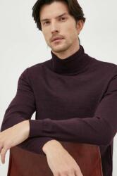 HUGO BOSS pulover de lână bărbați, culoarea bordo, light, cu guler 50468262 9BYY-SWM0C8_93X