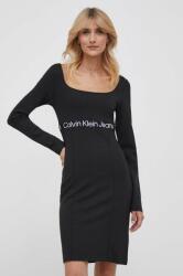 Calvin Klein rochie culoarea negru, mini, mulata 9BYX-SUD1HZ_99X