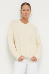 Superdry pulover din amestec de lana femei, culoarea bej, călduros 9BYX-SWD14Y_01X