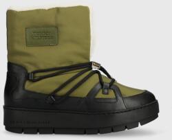 Tommy Hilfiger cizme de iarna TOMMY ESSENTIAL SNOWBOOT culoarea verde, FW0FW07504 9BYX-OBD2Z4_91X